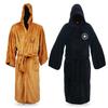 Men Robe Thicken Homewear Skin-touch Coldproof Pockets Nightgown Bathrobe for Home