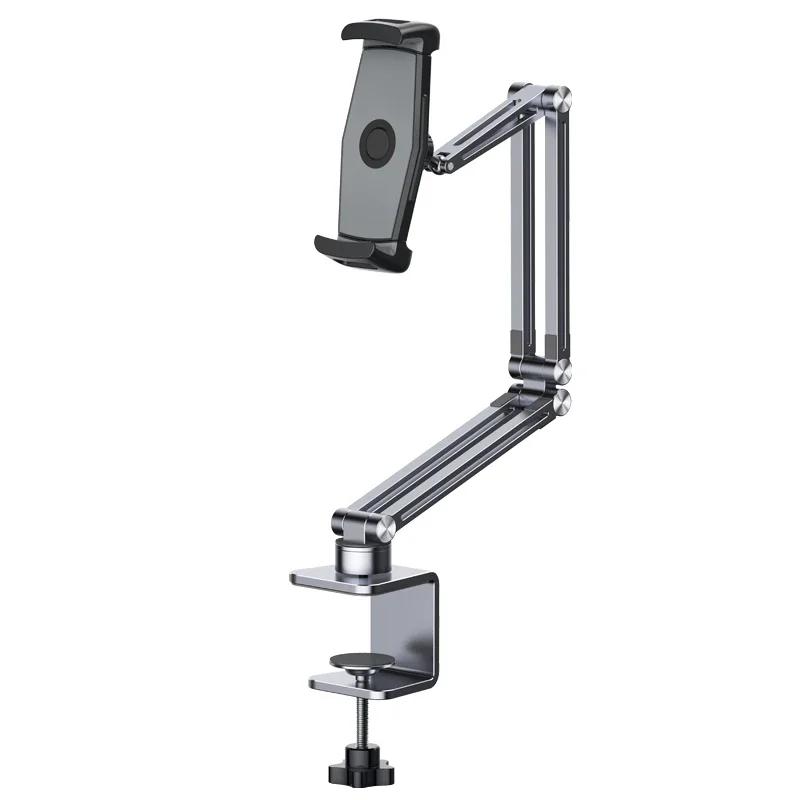 Oatsbasf Tablet Stand for Desk 3-Arm Desktop Phone Holder for iPhone iPad Bed Mount with Clamp for Universal 4-12.9 inch Device