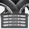 4Pcs Car Wheel Hub Rim Badge Stickers Decals Decoration For Lexus FSPORT LBX NX RX 350h 450h ES UX 300e GS GX IS LS LX CT LC RC