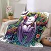 1pc Cute Bat on a Branch Blanket  Soft and Cozy for All Seasons, Living Room, Travel, Camping, Car Blankets
