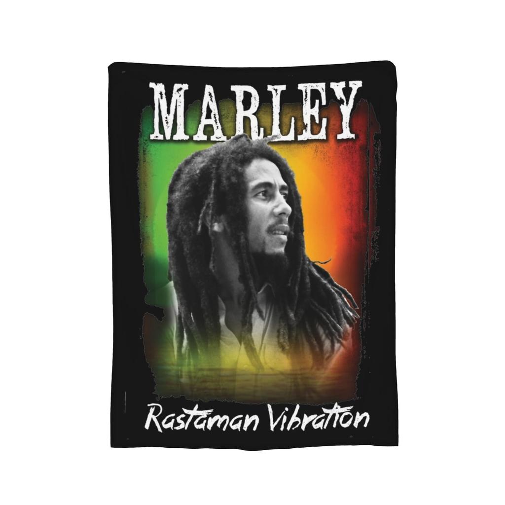 Bob Marley Reggae Ajax Fleece Blanket Rasta Music Creative Throw Blankets for Sofa Bedding Lounge Rug Piece,