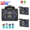 Chargeur De Voiture 2-4 Ports QC 22,5W PD 30W Type-C À Charge Rapide & QC3.0, Adaptateur De Chargeur Mural Pour Bus, VTT, Camion