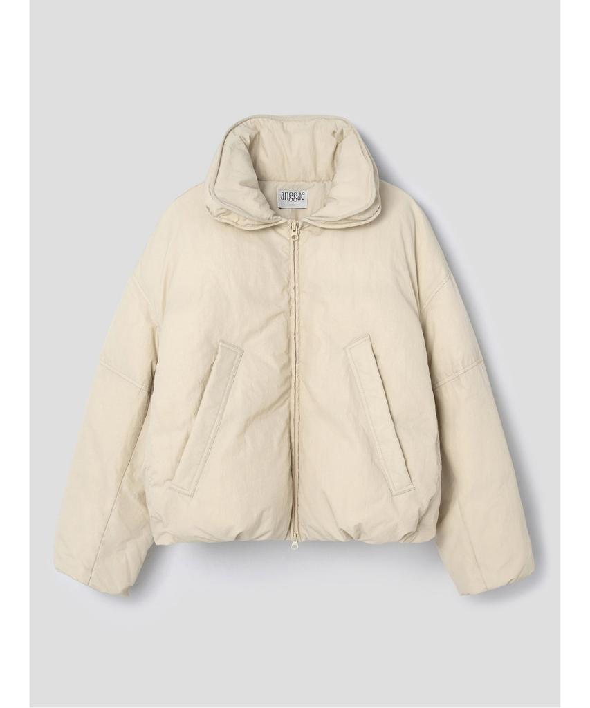 Anggae Wired Collar Puffer Ivory