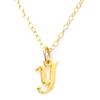 Y Initial Ожерелье K14GF Позолоченная цепочка Металл Гипоаллергенный алфавит [Аксессуары Соль] Женский