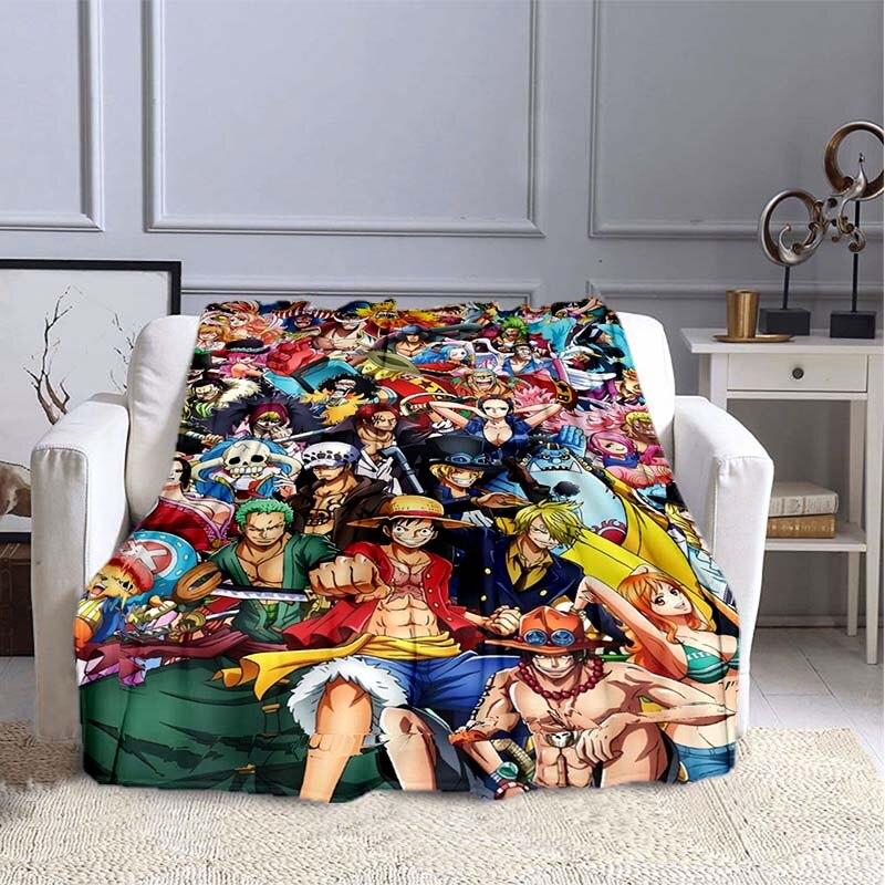 Аниме цельное прямоугольное одеяло с 3D принтом, фланелевое одеяло, фланелевое носимое одеяло, уникальное одеяло для дивана-кровати