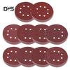 DYS TOOL SHOP 5Pcs 40-240 Grit 125mm Round Polishing Sandpaper 8 Holes Sanding Disk Sheets