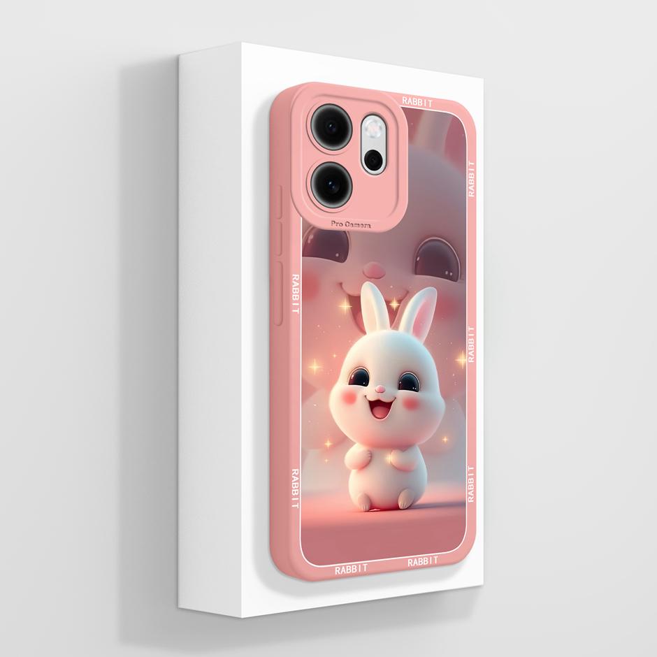 Case For OPPO Reno14 14F 14Pro Cute Panda Rabbit Fall Prevention Lightweight Simple Unique Cover For Reno14F Reno 14 Pro Capa