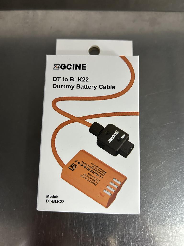ZGCINE DMW BLK22 Dummy Battery with D Tap Connector Power Cable 60cm Long D Tap To DMW BLK22 Dummy Battery Replacement