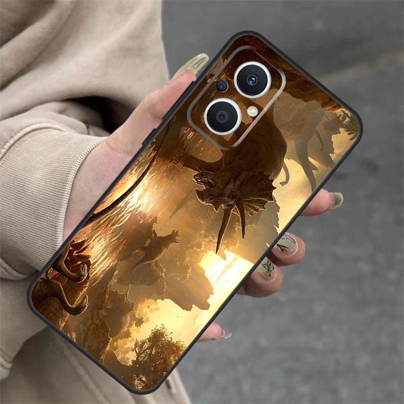 Чехол Динозавр для OPPO Reno 8T 13F 14F 12F 11F 10 12 13 14 Pro 7 8 Lite OPPO Find X8 X6 X9 Pro