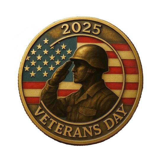 Veterans Tribute Coin Military Challenge Coin Commemorative Appreciation Coin Veterans Day Gift for Men Women Soldiers