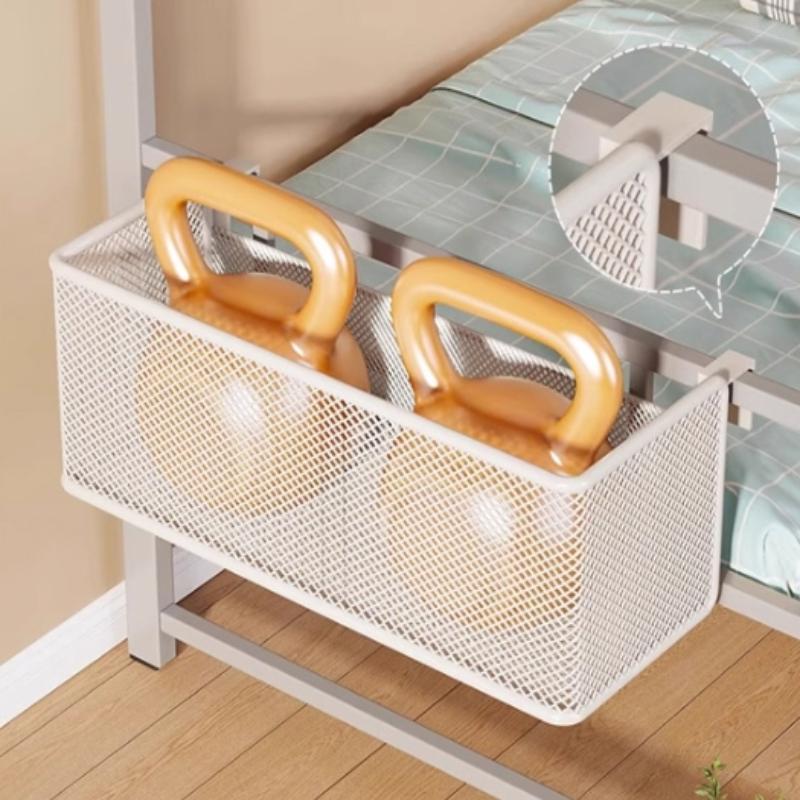 Прикроватная подвесная корзина для хранения Экономия места Многофункциональная металлическая прикроватная полка Для отеля Офиса Общежития Кровати и Двухъярусной кровати Спальня