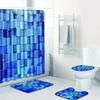 Креативный 3D-принт Коврик для ванной противоскользящий Комбинация занавески для душа Ковер Европейский и американский стиль