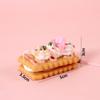 Cream Biscuit Model Cream Biscuit Key Ring Realistic Cookie Cartoon 3D Food Key Chains  Handbag