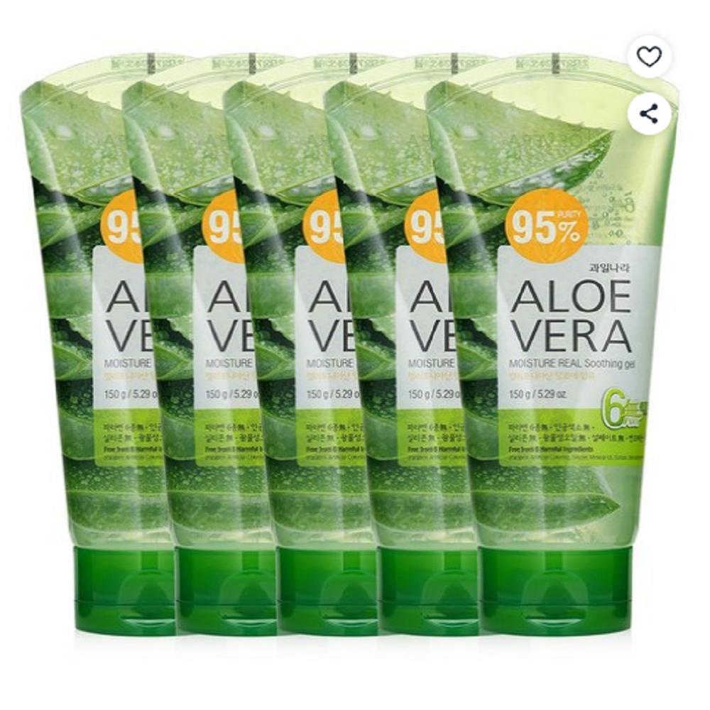 KWAILNARA Aloe Vera Moisture Soothing Gel 150ml, 150g, 5 units