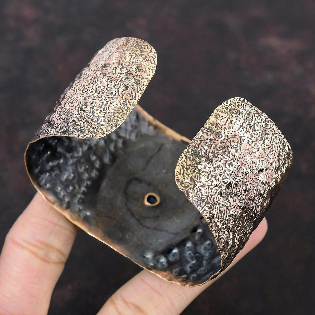 Браслет из лазурита, медная проволока, регулируемый браслет-манжета, проволочная обертка, ювелирные изделия из драгоценных камней, браслет ручной работы, медные украшения для подарков