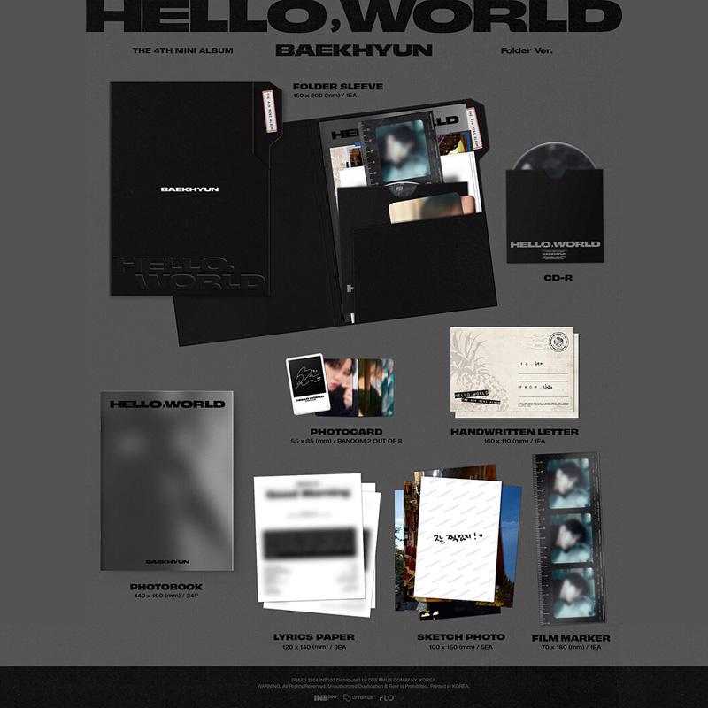 BAEKHYUN (ЭКЗО) - 4-й мини-альбом Hello, World (Папка Вер.)