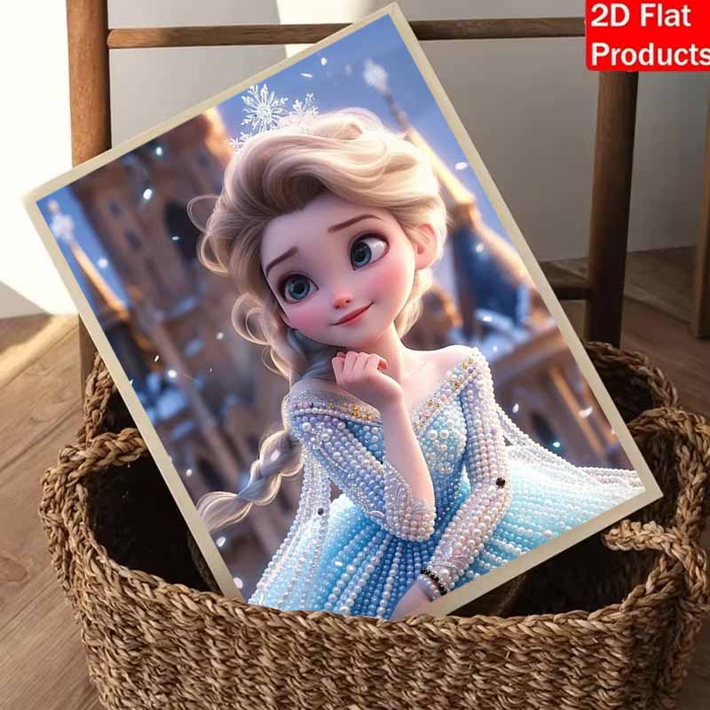 Disney Elsa Pearl Painting Kit Handmade DIY Home Decoration Painting