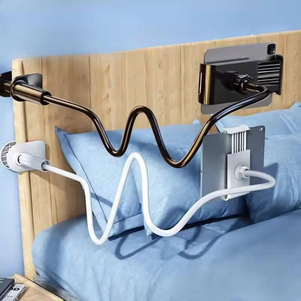 Новый вращающийся на 360 градусов ленивый держатель для телефона Спиральный консольный кронштейн Прикроватный зажим для телефона 75 см Держатель для планшета
