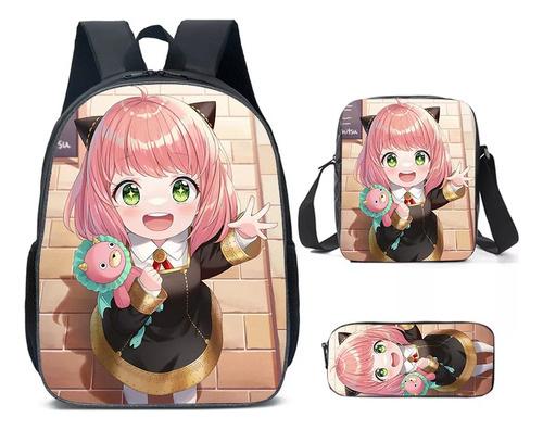 Playing House Animation Peripheral Backpack Student Schoolbag Shoulder Bag Pencil Case Three-Piece Set