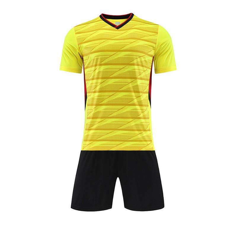 Kids Adult Striped Soccer Jersey Set School Sports Games Training