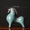 Ceramic Horse Figurines for Good Fortune in The Living Room Entrance, Wine Cabinet Tabletop Decoration, Office Desk Zodiac Horse