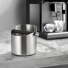 Coffee Knock Box Stainless Steel Espresso Non Slip Ground with Rubber Ring Beveled Bin