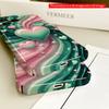2DFlat Swirl Hearts Green Pink Gradient Phone Case All inclusive film hard phone case, compatible with iPhone 18 Pro Max 17 16 15 14 13 12 11