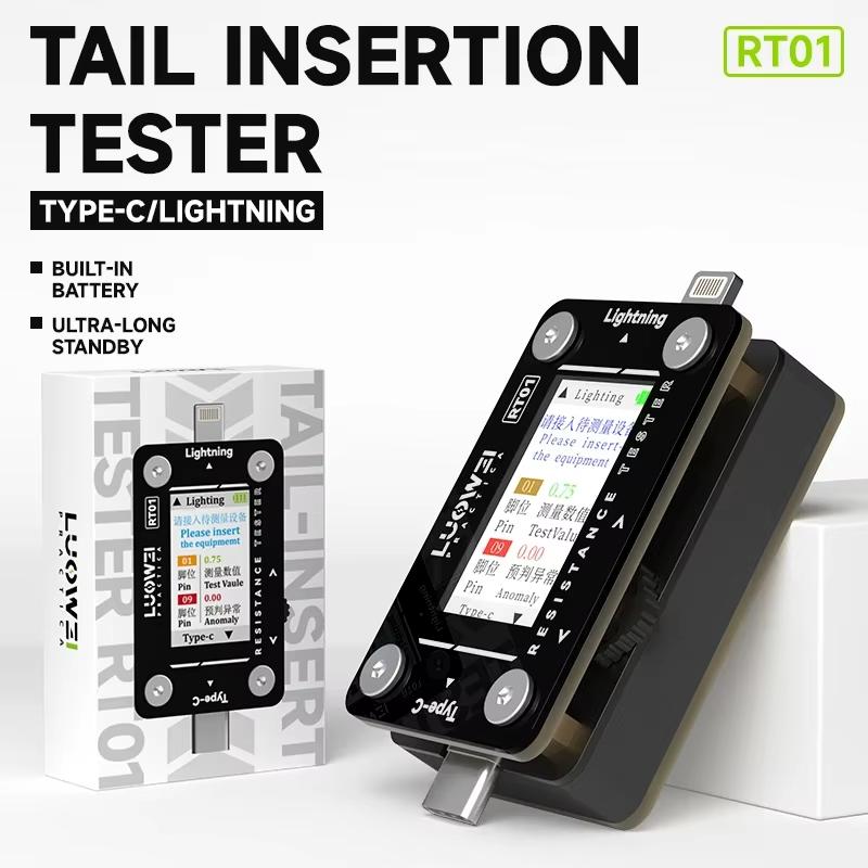 Luowei LW-RT01 Charging Port Tester For Phone Type-C Lighting Dock Connector Check Automatic Scanning Detection Repair Tool