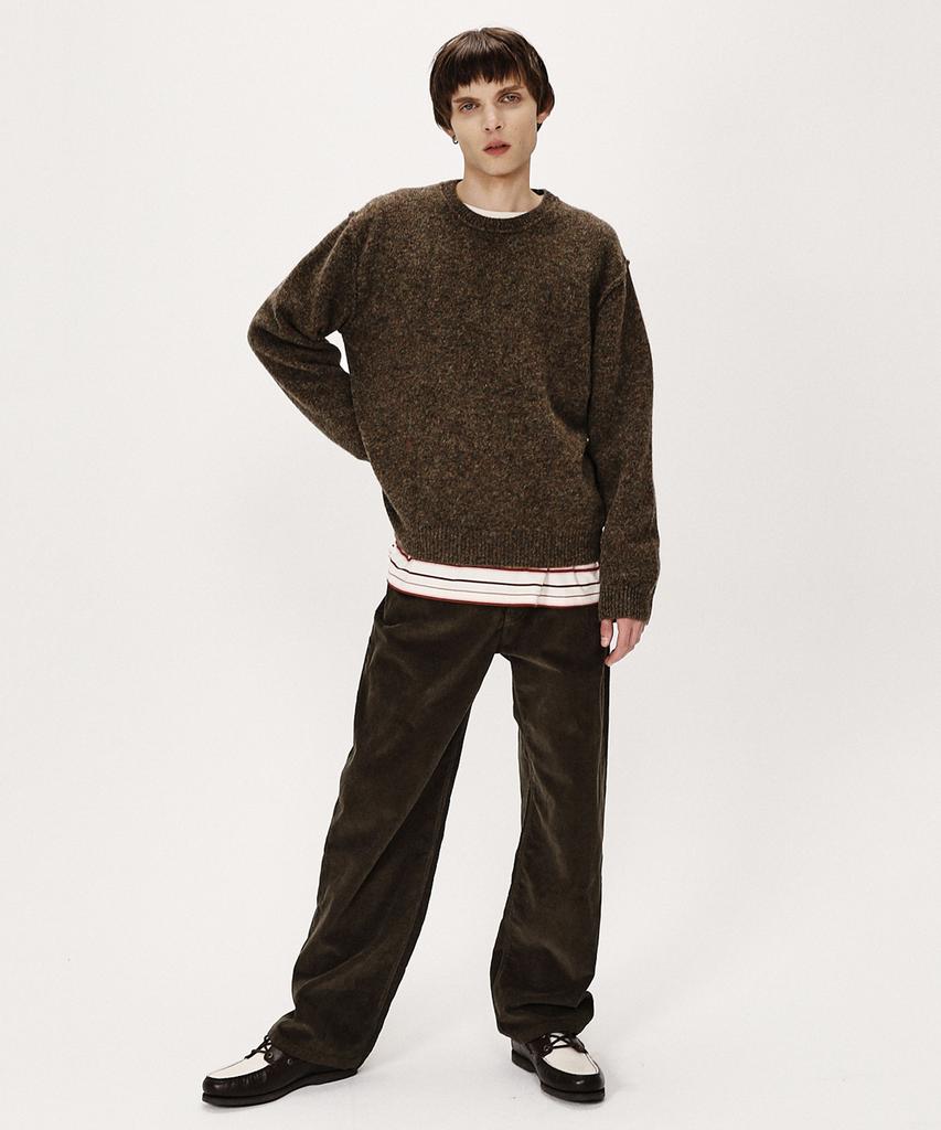 SHIRTER Shaggy Dog Reverse Seam Knit (Brown)
