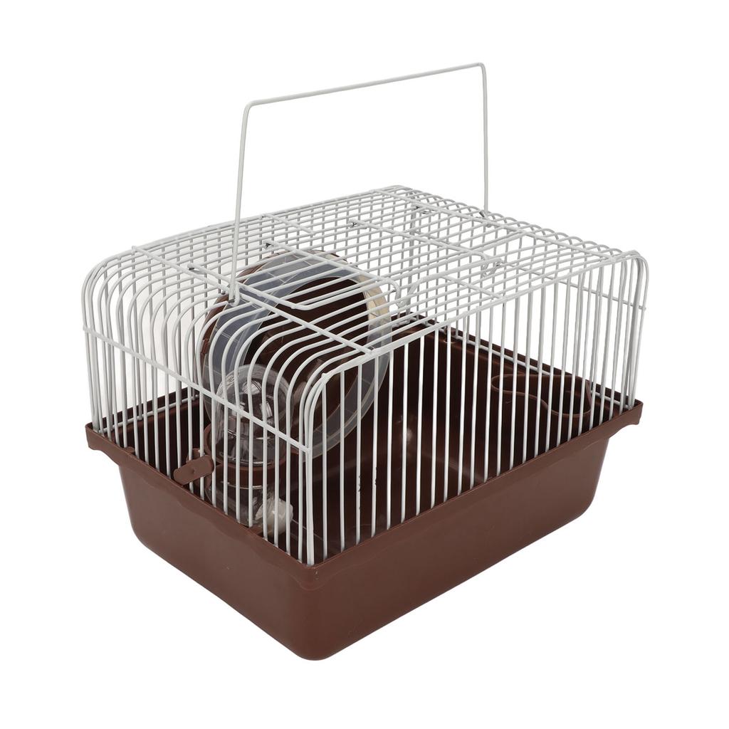 Hamster Cage Breathable Portable Small Animal House with Water Bottle Bowl Running Wheel for Guinea