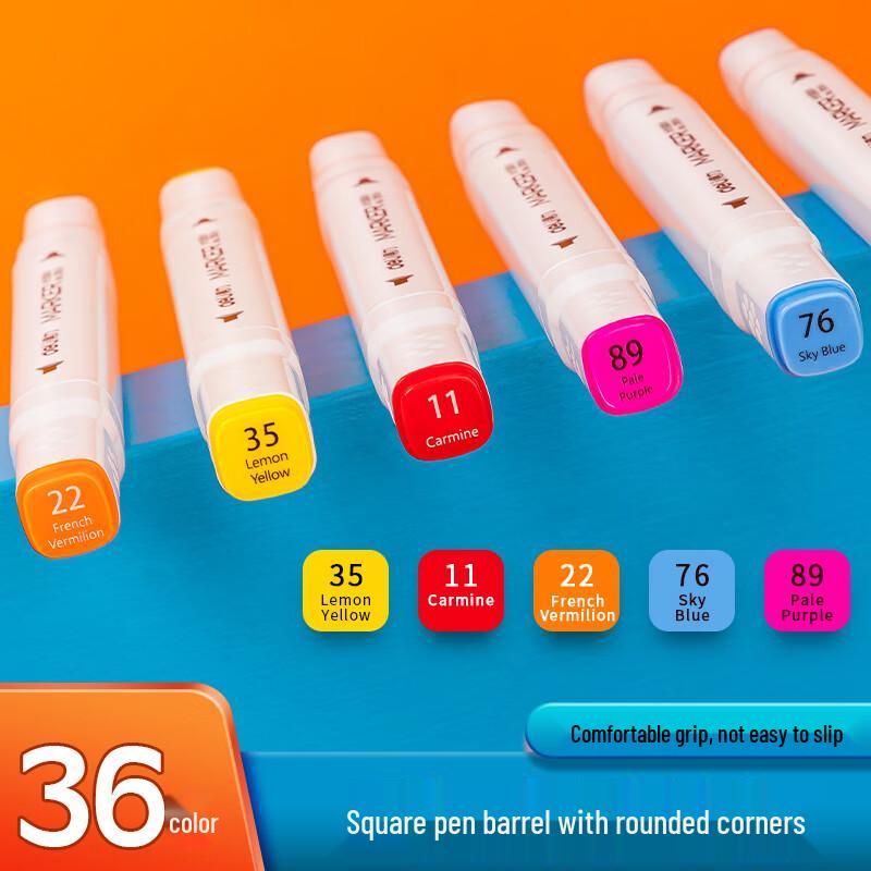 Deli Dual-Tip Water-Based Marker Pen Set