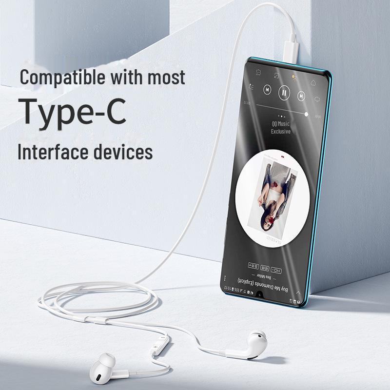 Проводные наушники-вкладыши USAMS Type-C с микрофоном и управлением, Тяжелые басы для караоке и компьютера