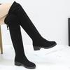 Platform Women Suede High Boots Winter New Over The Knee Flats Shoes Women 2024 Trend Chelsea Boots Walking Mujer Zapatos Botas