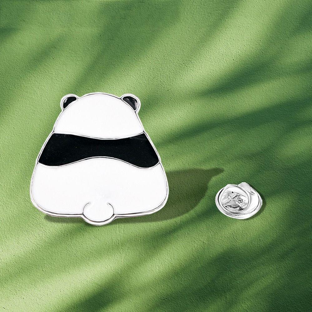 Эмалевые прищепки из цинкового сплава, брошь в виде животного из цинкового сплава, кавайная мультяшная панда, брошь в подарок для детей