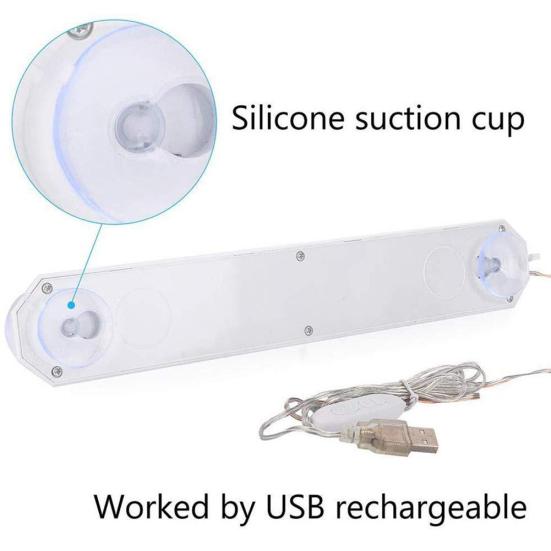 Крепление для косметического зеркала с питанием от USB, 5 светодиодных лампочек для макияжа с присоской