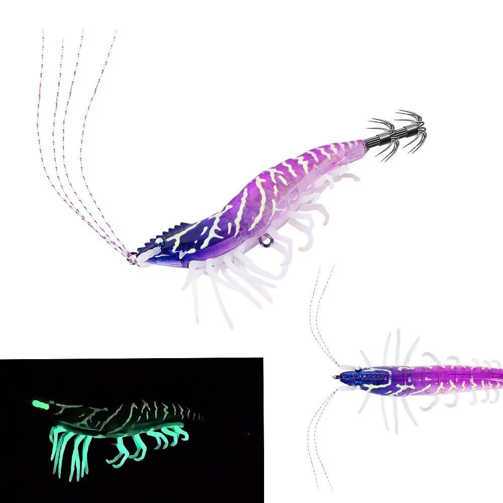 Luminous Squid Jig 7g/12g Octopus Bait Shrimp Slow Sinking Lure Octopus Fishing