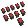 10Pcs Auto Car Truck Boat Rocker 3A 250V 6A 125V 2-Pin ON/OFF Toggle SPST Switches