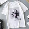 Женская футболка с принтом змеиной головы, летняя женская повседневная белая женская футболка в стиле Харадзюку, винтажные модные топы, футболка