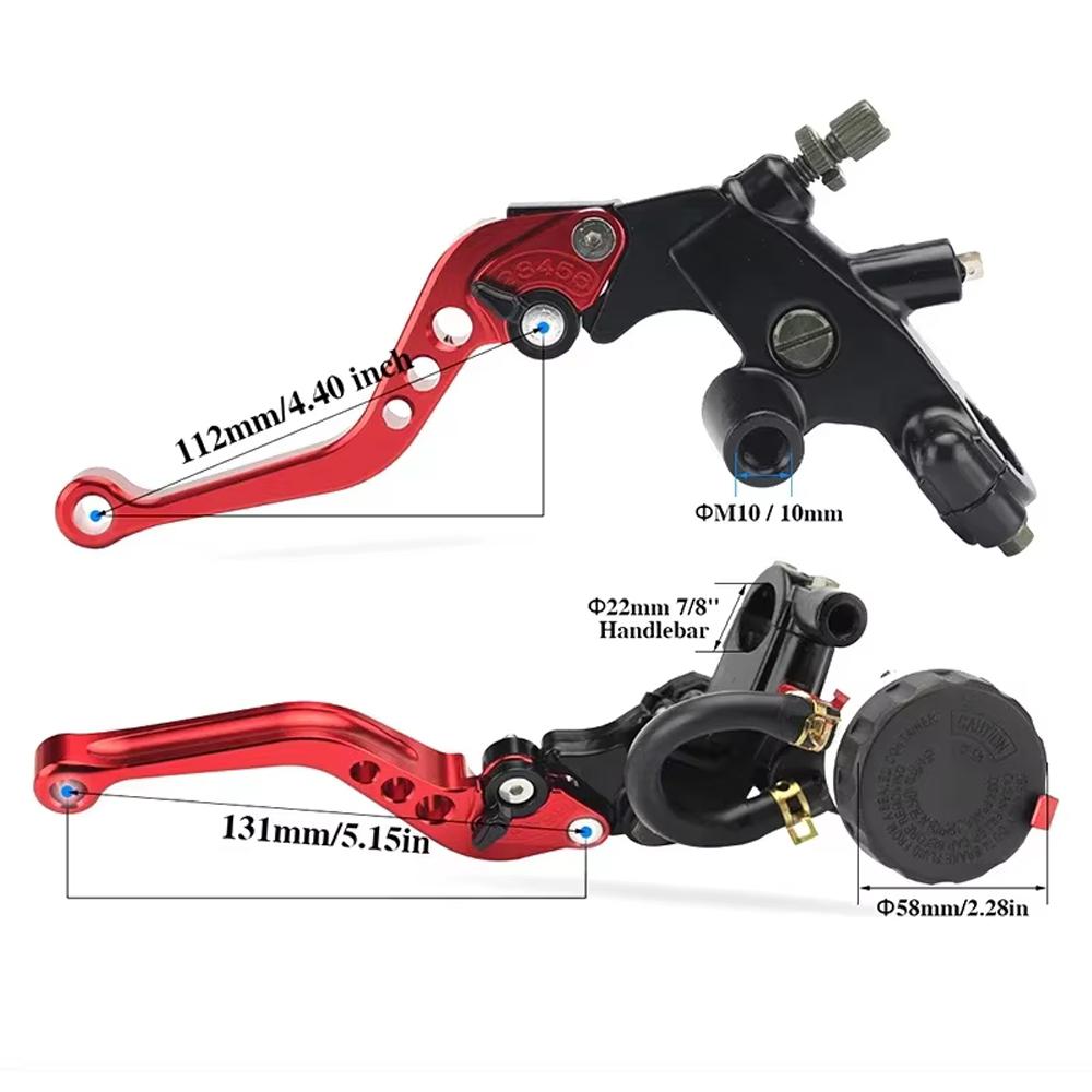 7/8" 22mm Universal Brake Clutch Pump Lever Set Hydraulic Master Cylinder For HONDA KTM YAMAHA CRF125 250 Ebike Motorcyle Parts