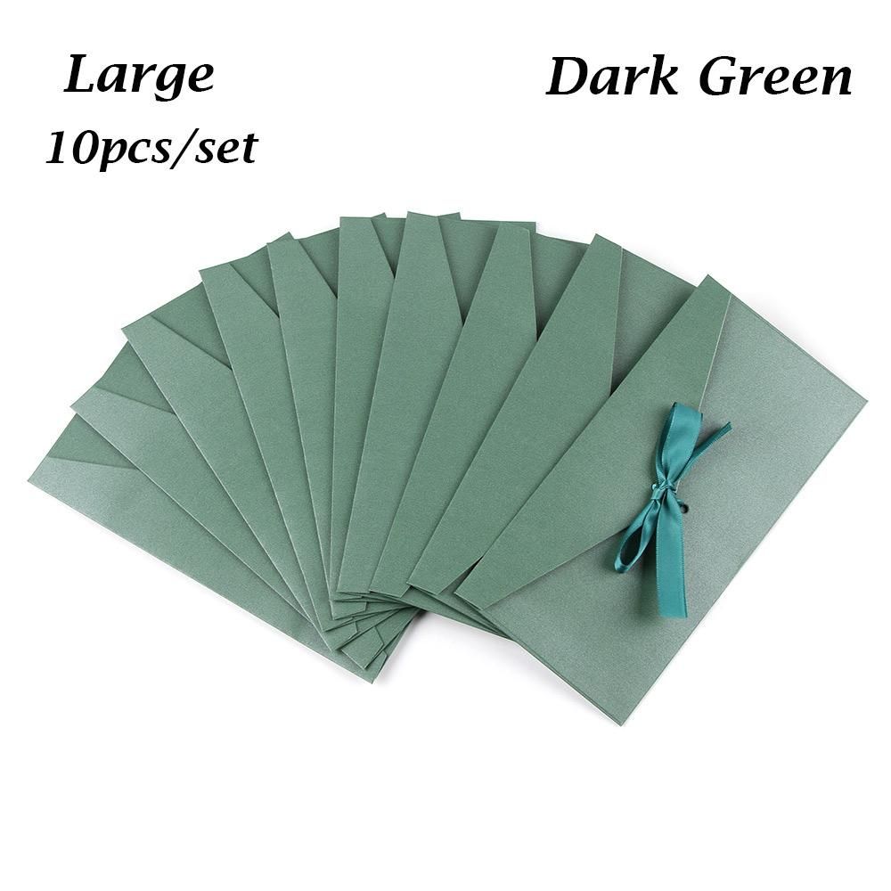 Приглашенный Ретро Креативный Бантик Лента Почтовый Ящик Перламутровый Бумажный Конверт Поздравительная Открытка Сумки Конверт