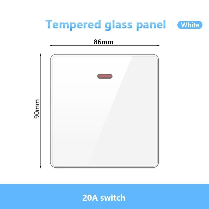 Стандарт Великобритании настенный светодиодный выключатель 2-позиционный розетка питания, 18 Вт быстрая зарядка универсальная двойная 3-контактная вилка USB Type-C стеклянная розетка