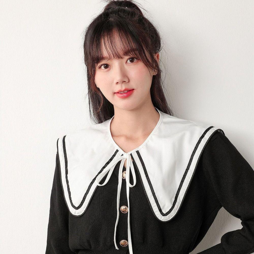 Женский воротник-стойка Винтажный топ Шейные украшения Галстуки Новый лацкан Ложный воротник