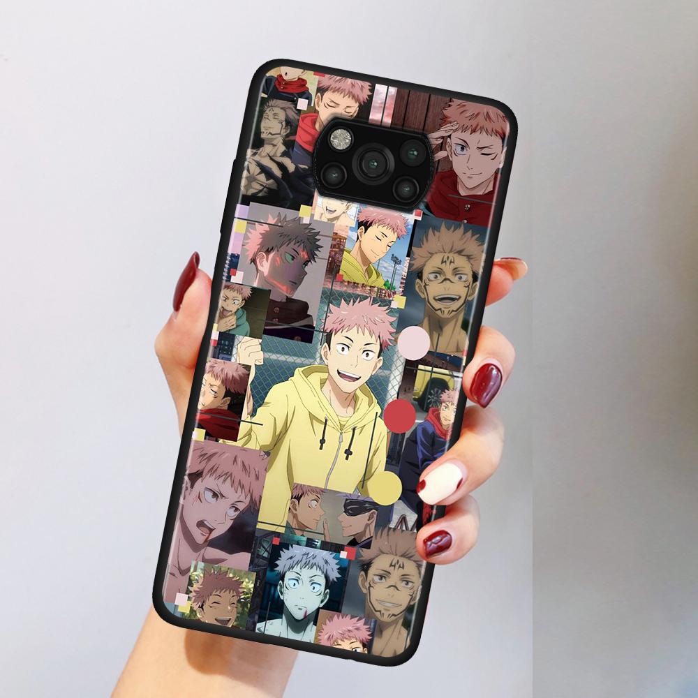 Jujutsu Kaisen Gojo Satoru Case for Xiaomi Poco X3 NFC M3 M4 Pocophone F1 F3 Redmi Note 9s 9 8 10 Pro Black Soft Phone Cover