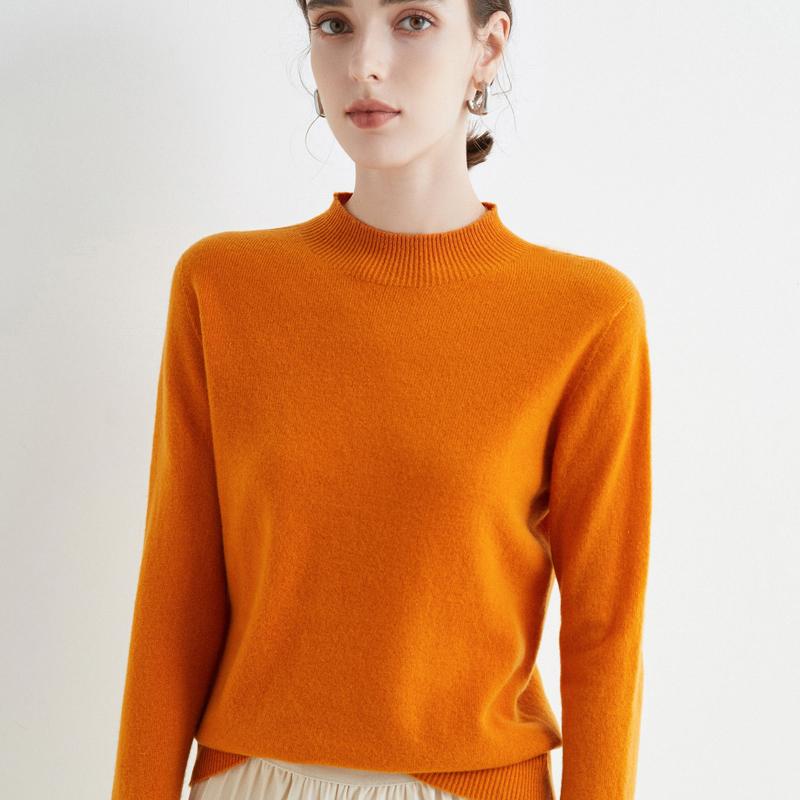 Женский свитер из 100% шерсти, СОВРЕМЕННАЯ НОВАЯ водолазка SAGA, вязаный пуловер, зимние джемперы, женские вязаные топы с длинным рукавом