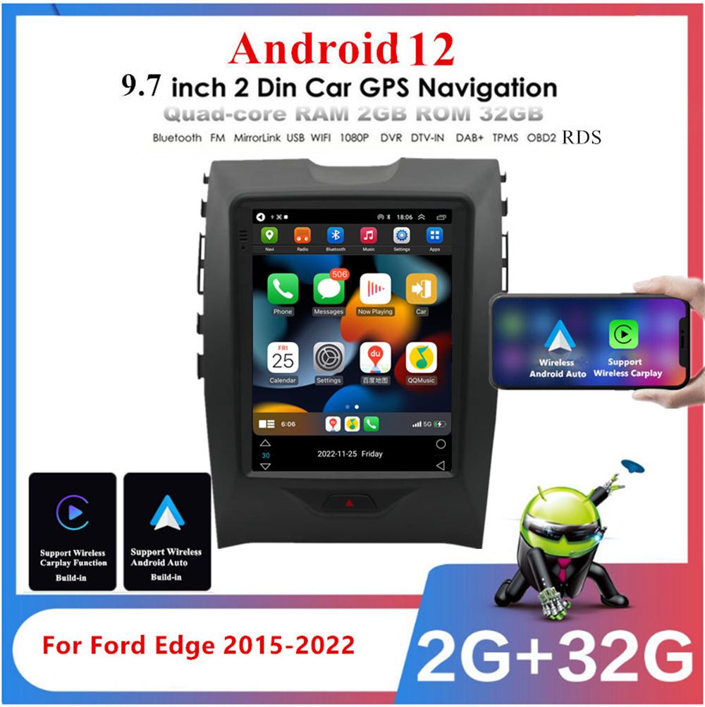 9,7'' Вертикальное Стерео Радио 2+32ГБ GPS Навигация Для Ford Edge 2015-22 Carplay