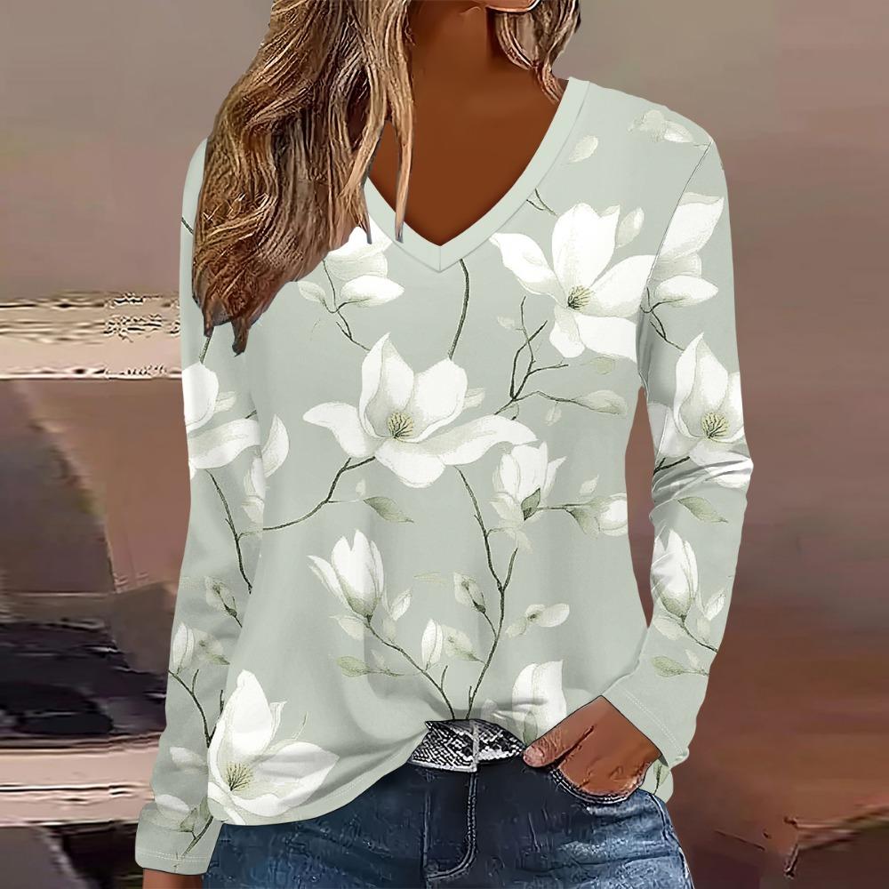 Fashion Streetwear 3D Digital Printed Women's Long Sleeved T-shirt