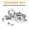 Metric Hexagon Nut Set, DIN M4 M5 M6 M8 M10 M12 Stainless Steel Hexagon Nuts 66 Pieces