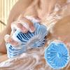 Silicone Bath Brush Sensitive Skin Exfoliating Body Scrubber with Massage Columns Anti-Slip