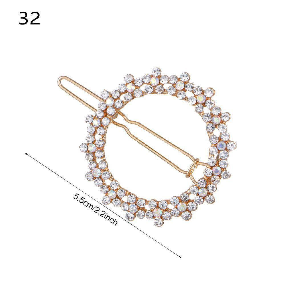 Ornaments Barrette Metal Hairpins Moon Circle Hairgrip Woman Hair Accessories Triangle Hair Clip