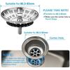 Stainless Steel Sink Filter Bathtub Drain Hair Catcher Kitchen/Bathroom Plug